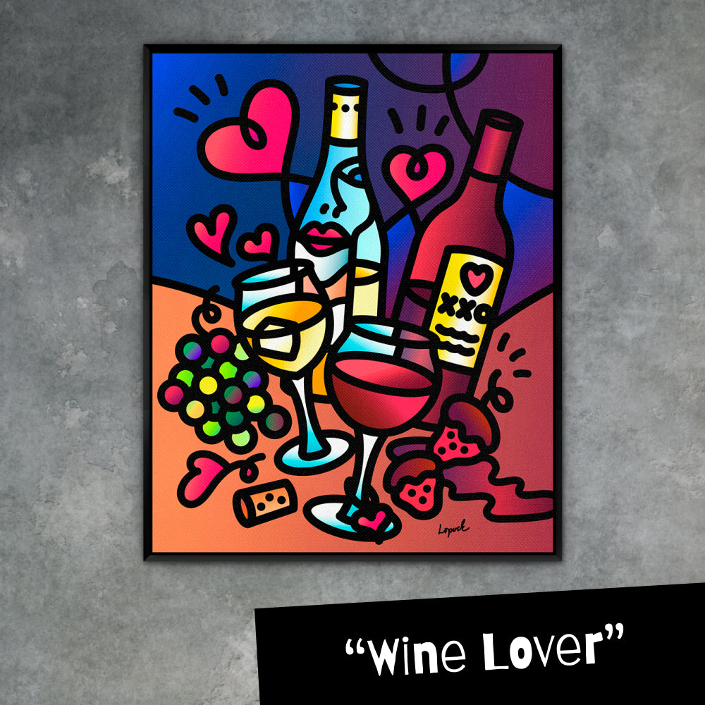 “Wine Lover” Pre-Printed Canvas You Can Paint Yourself