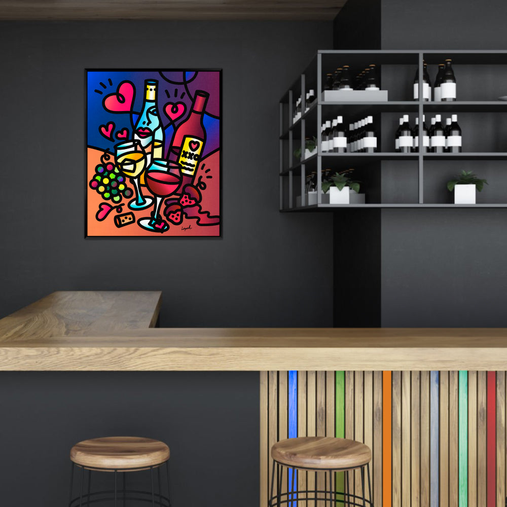 “Wine Lover” Pre-Printed Canvas You Can Paint Yourself