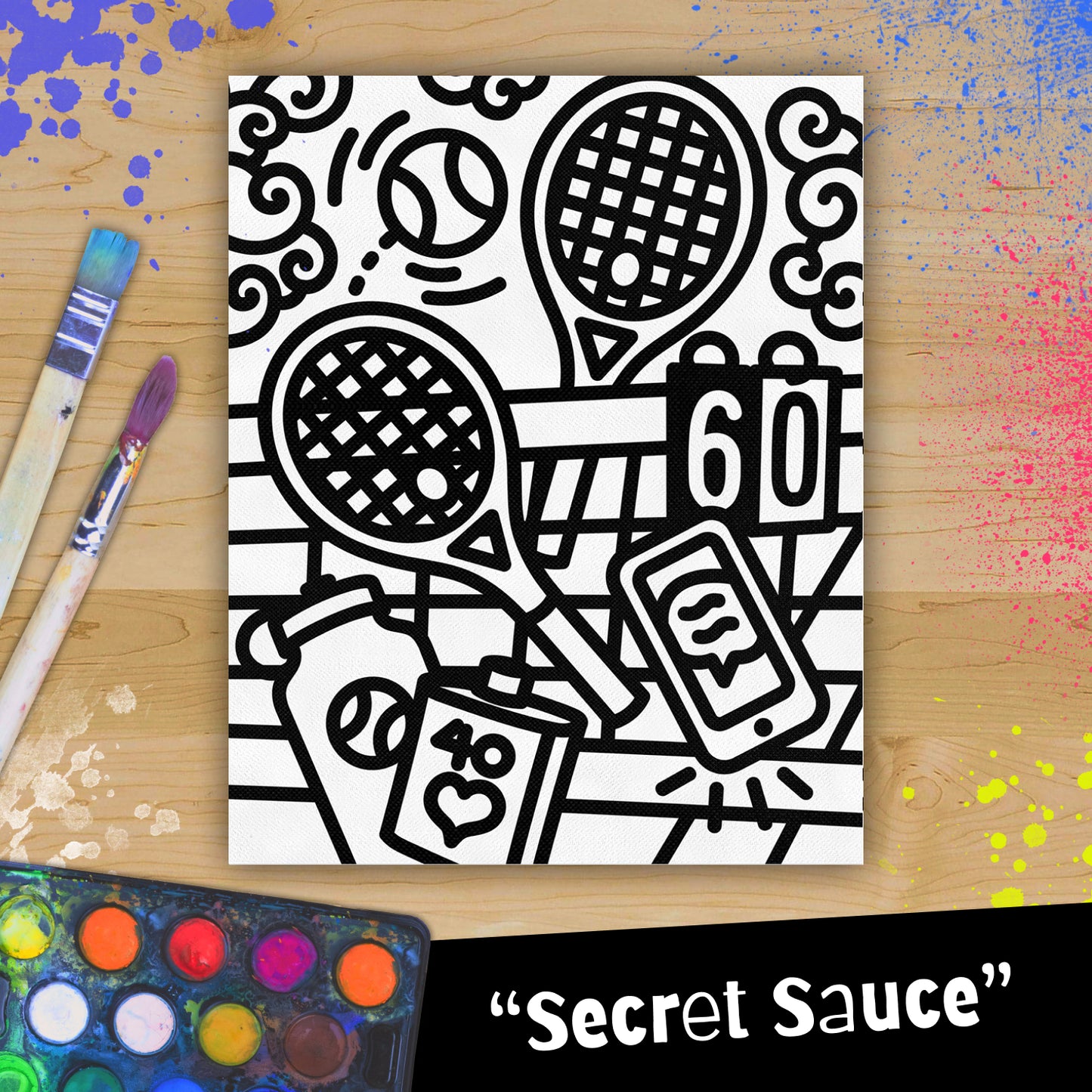 “Secret Sauce” Pre-Printed Canvas You Can Paint Yourself