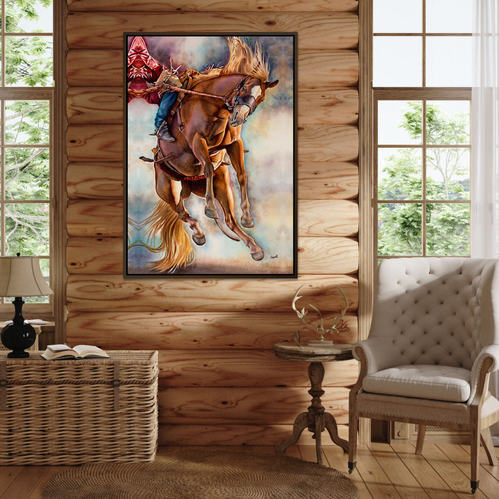 Lopuck watercolor fine art prints of western horses