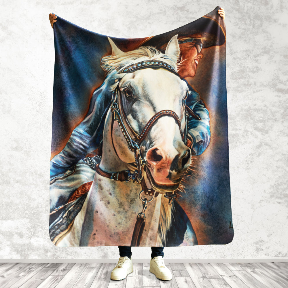 Fine Art Printed Throw Blanket - At the Ready