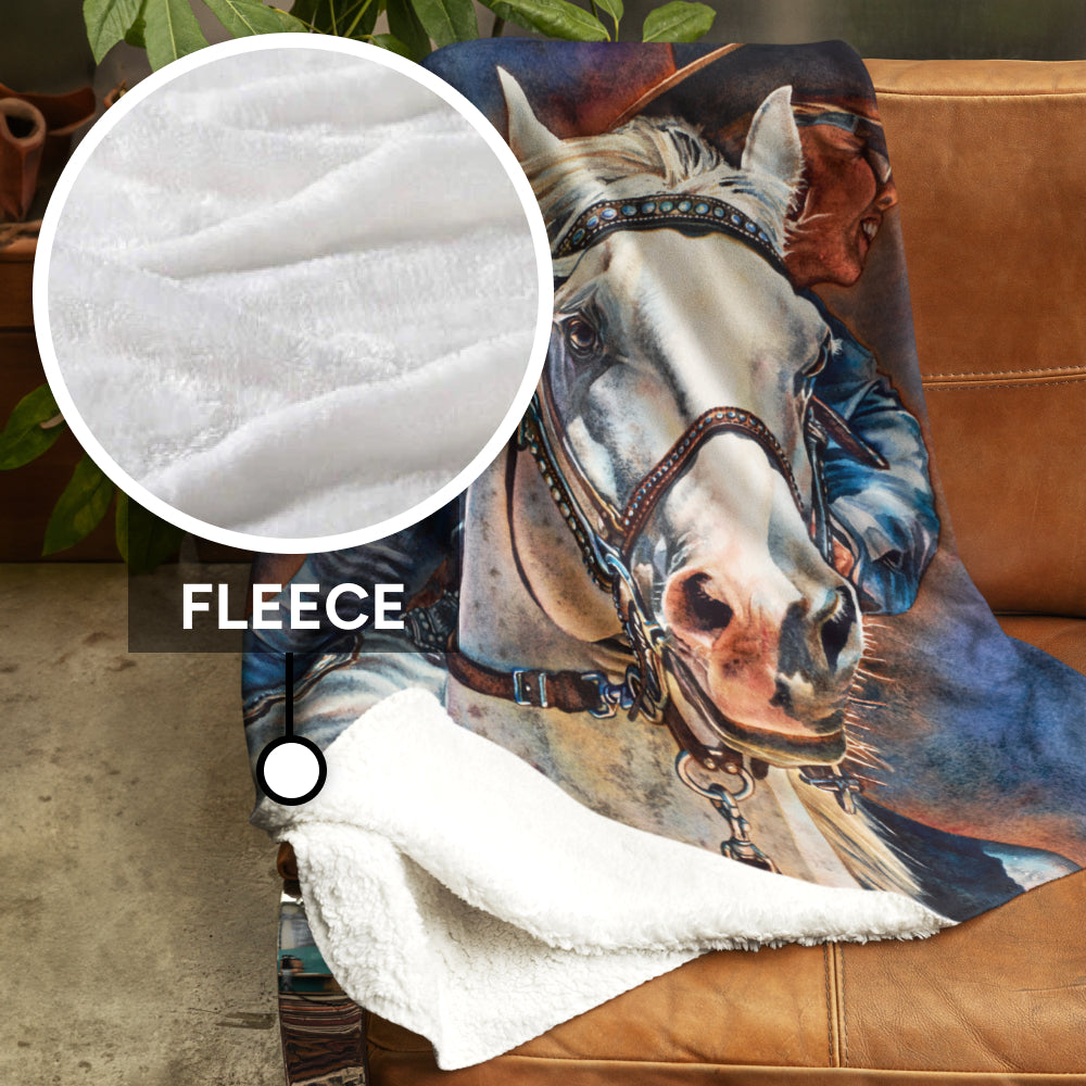 Fine Art Printed Throw Blanket - At the Ready