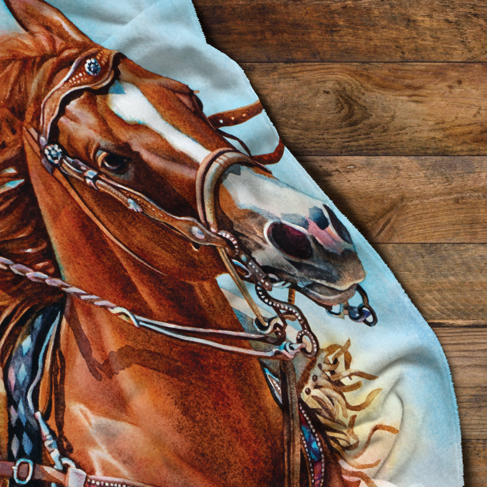 Fine Art Printed Throw Blanket - Guns Blazin'