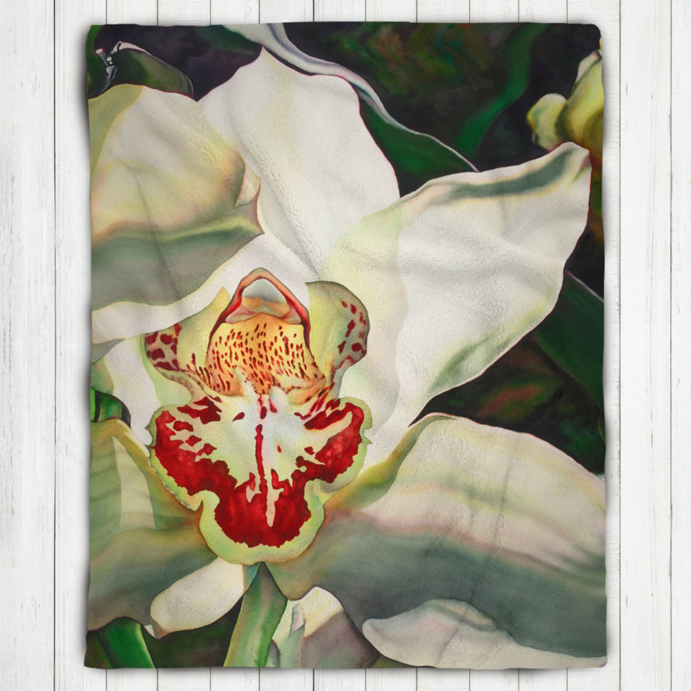 Fine Art Printed Throw Blanket - Pale Orchid 3