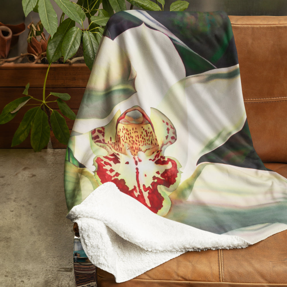 Fine Art Printed Throw Blanket - Pale Orchid 3