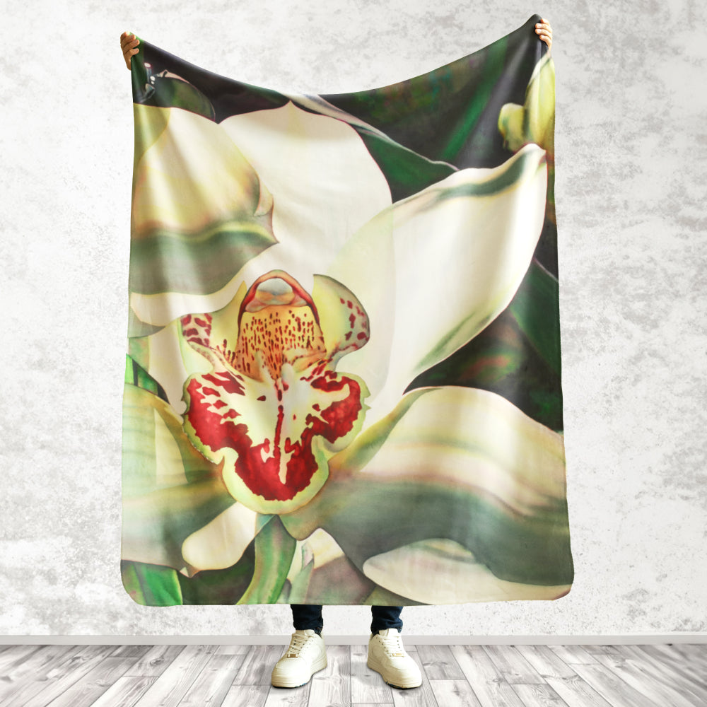 Fine Art Printed Throw Blanket - Pale Orchid 3