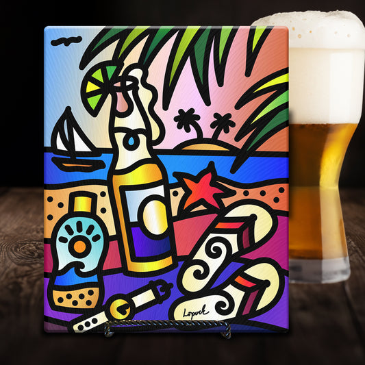 "Beer : Thirty" - Tempered Glass Cutting Board