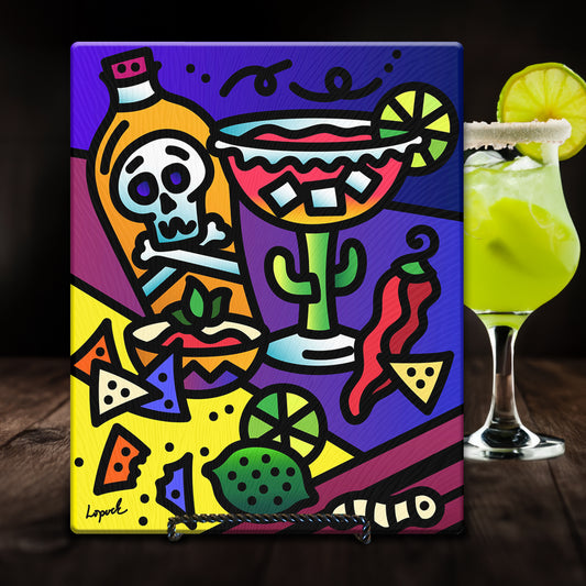 "Margarita Night" - Tempered Glass Cutting Board