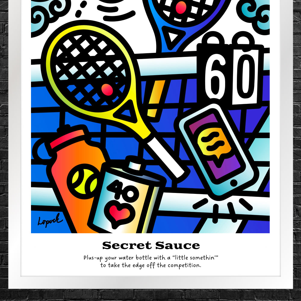 “Secret Sauce” - Framed Drinking Humor Poster