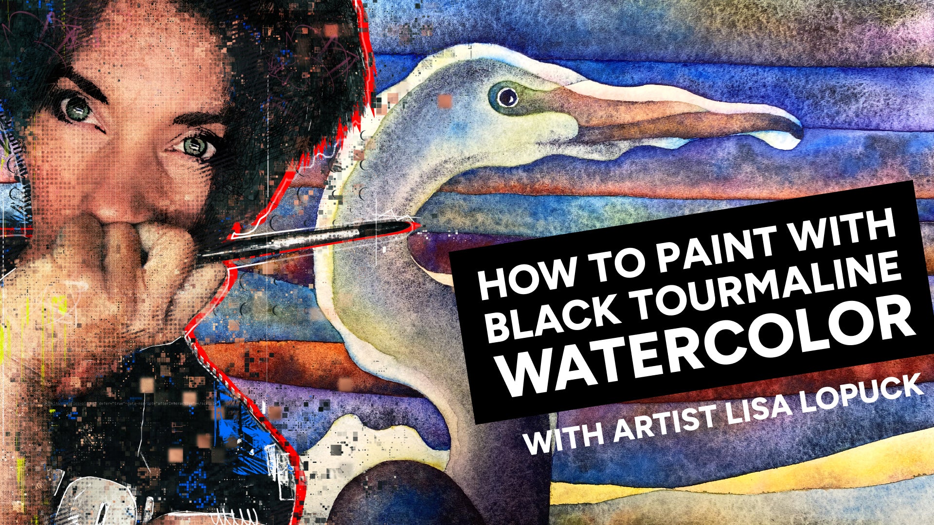 Load video: How to paint with black tourmaline watercolor