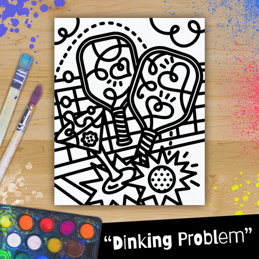 Dinking Problem - Paint-It-Yourself Canvas