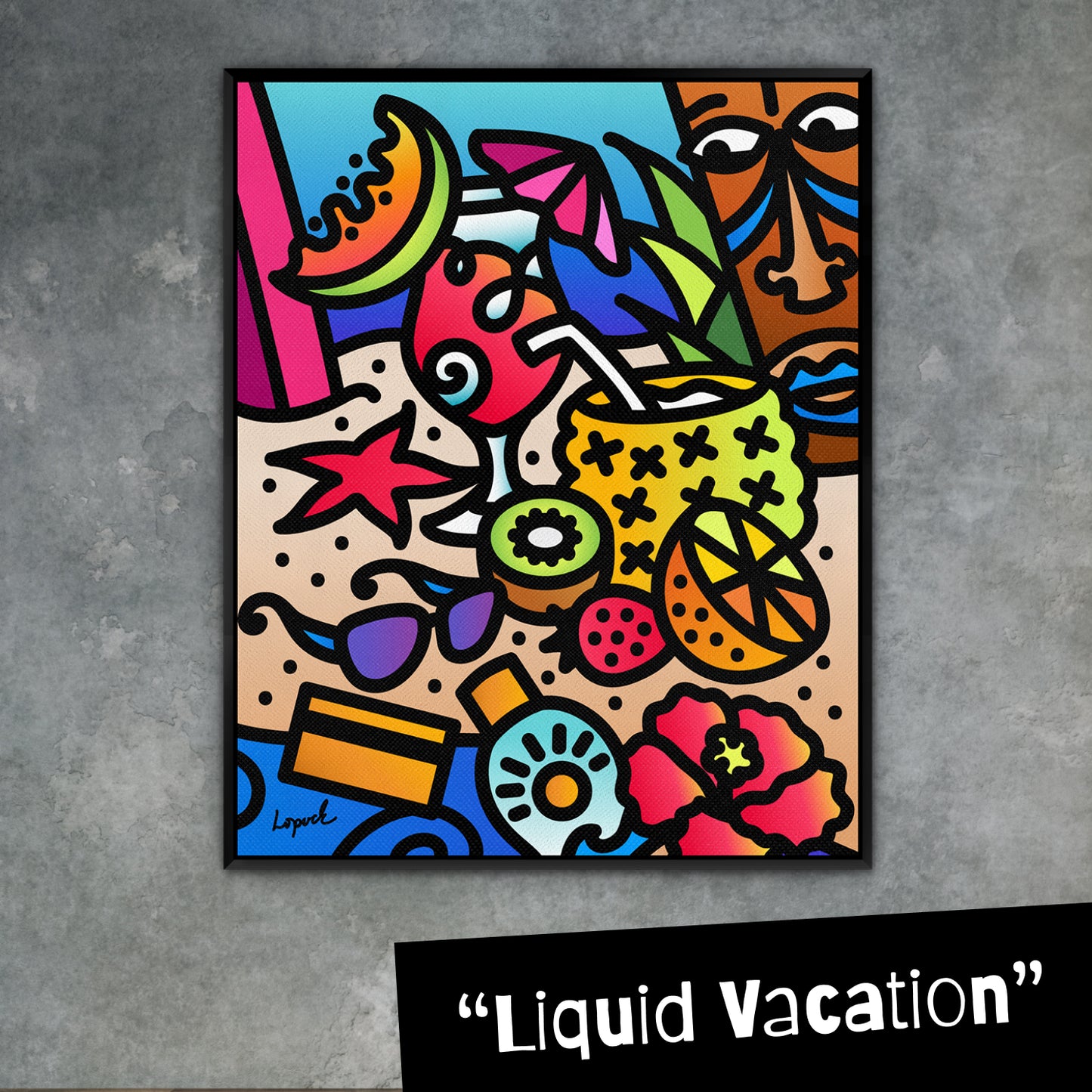 Liquid Vacation - Paint-It-Yourself Canvas