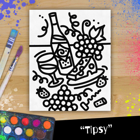 Tipsy - Paint-It-Yourself Canvas